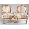 Image 1 : PAIR OF LOUIS XV STYLE FRUITWOOD FAUTEUILS.