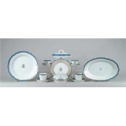 FIFTY-FIVE-PIECE FRENCH DINNER SERVICE BY J. MANSARD & CO., PARIS.