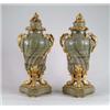 Image 1 : OUTSTANDING PAIR OF GREEN MARBLE AND ORMOLU CASSOLETS.