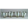 Image 1 : A FINE SET OF FOUR LEADED GLASS SHADES.