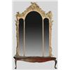 Image 1 : LARGE GESSO DECORATED PIER MIRROR.