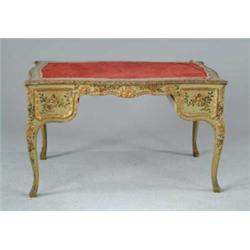 FRENCH STYLE FLAT TOP PARTNER’S DESK.