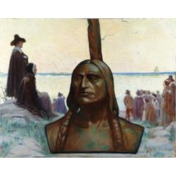 HAROLD MATTHEWS BRETT (American, 1880-1955) FOREFATHERS.