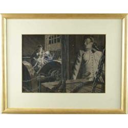 GEOFFREY BIGGS (American, 1908-) “THE 17TH LETTER #2”.