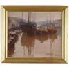 Image 1 : ROBERT WADSWORTH GRAFTON (American, 1876-1936) BOATS IN HARBOR.