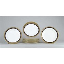 FINE SET OF CAULDON ENGLISH SERVICE PLATES IN THE “L4145” PATTERN.