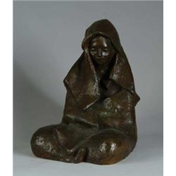 UNSIGNED (American?, 20th Century) SEATED WOMAN.