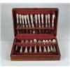 Image 1 : 72-PIECE CASED STERLING FLATWARE SET BY STIEFF IN THE “ROSE” PATTERN.