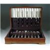 Image 1 : CASED STERLING THIRTY-EIGHT PIECE FLATWARE SET BY STATE HOUSE IN THE “INAUGURAL” PATTERN.