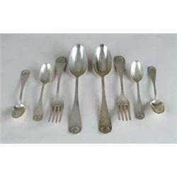 81-PIECE STERLING FLATWARE SERVICE BY BIGELOW & KENNARD IN A SHELL TYPE PATTERN.