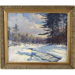 VIVIAN MILNER AKERS (American, 1886-1966) WINTER SOLITUDE.