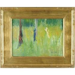 AUGUST FRANCOIS PIERRE GAY (American, 1890-1949) IMPRESSIONISTIC LANDSCAPE.