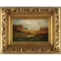 HUDSON MINDELL KITCHELL (American, 1862-1944) IMPRESSIONISTIC FALL LANDSCAPE.