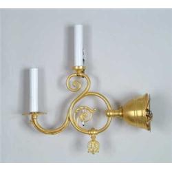 PAIR OF FANCY DOUBLE WALL SCONCES.