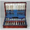 Image 1 : 64-PIECE CASED STERLING FLATWARE SET BY STIEFF IN THE “ROSE” PATTERN.
