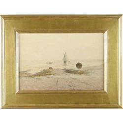 FRANK KNOX MORTON REHN (American, 1848-1914) “CRESCENT BEACH CAPE ANN, MAGNOLIA, MASS”.