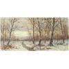 Image 1 : JOSEPH RODEFER DECAMP (American, 1858-1923) WOODLAND WINTER SCENE.