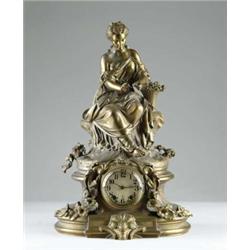 SETH THOMAS FIGURAL MANTEL CLOCK.