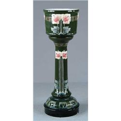 AUSTRIAN SECESSIONIST ART POTTERY JARDINIÈRE ON STAND.