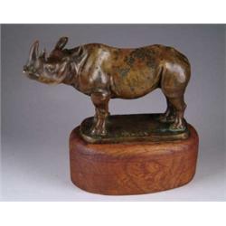 PRATZ (European, 19th/20th Century) RHINOCEROS.