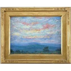 CARROLL BUTLER BROWN (American, 1860-1932) SUNSET LANDSCAPE.