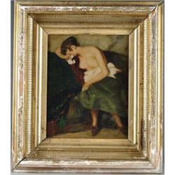 MOSES SOYER (American, 1899-1974) THE WEEPING NUDE.