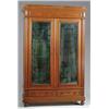 Image 1 : FINE OAK TWO GLASS DOOR WARDROBE.