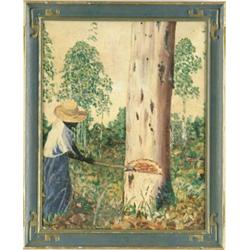 ATTRIBUTED TO ALFRED HEBER HUTTY (American, 1878-1954) “CLEARING THE GROVE”.