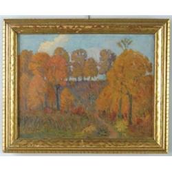 CARL OSCAR AUGUST ERICKSON (American, 1891-1958) AUTUMN HILLSIDE.