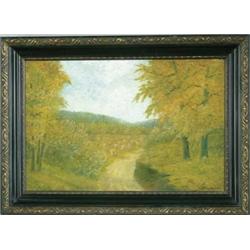 J ERICKSON (Scandinavian/American, 20th Century) HAYFIELD IN LANDSCAPE.