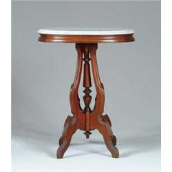 OVAL TOP VICTORIAN LAMP STAND.