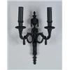 Image 1 : PAIR OF FRENCH-STYLE BLACK-PAINTED BRONZE WALL SCONCES.