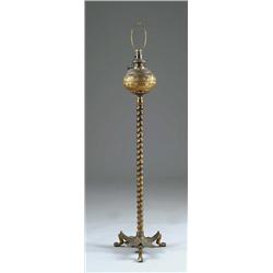 BRADLEY & HUBBARD BRASS PIANO LAMP.