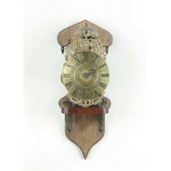 EARLY FRENCH BRASS LANTERN CLOCK.