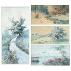 WALTER L. CHALONER (American, 20th Century) THE FOUR SEASONS.