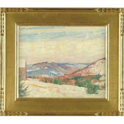 DINES CARLSEN (American, 1901-1966) WINTER LANDSCAPE.