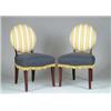 Image 1 : PAIR OF CUSTOM UPHOLSTERED SIDE CHAIRS.