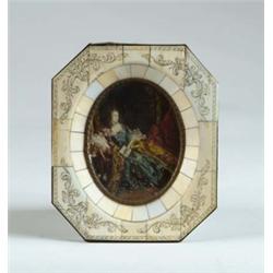 MINIATURE PORTRAIT OF A WOMAN ON IVORY.