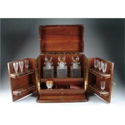 MAHOGANY LIQUEUR TANTALUS.