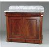 Image 1 : MARBLE TOP MAHOGANY COMMODE.