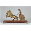 Image 1 : BRONZE ROMAN CHARIOT MOUNTED ON MARBLE BASE.