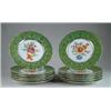 Image 1 : FINE SET OF TWELVE FLORAL DECORATED SERVICE PLATES.