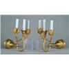 Image 1 : PAIR OF BRASS/ ORMOLU WALL FIXTURES.