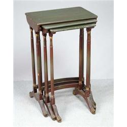 NESTING SET OF THREE DECORATIVE STANDS.
