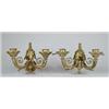 Image 1 : FINE PAIR OF ELECTRIFIED BRASS WALL SCONCES.