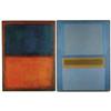 Image 1 : R. CUTLER (American, 20th Century) PAIR OF ABSTRACTS.