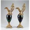 Image 1 : PAIR OF LOETZ TYPE GLASS AND METAL GARNITURES.