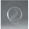 Image 1 : INTERESTING ART GLASS INTAGLIO CUT BIRD PLATE.
