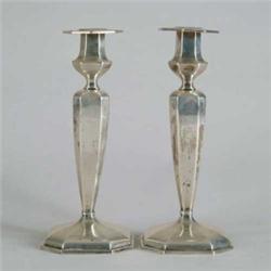 PAIR OF STERLING CANDLESTICKS BY BIGELOW, KENNARD & CO.