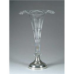 CUT GLASS AND SILVER EPERGNE.